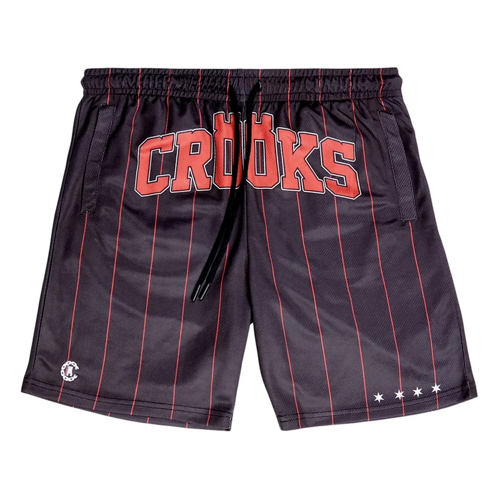 Crooks & Castle Shorts - Pinstripe Mesh Shorts